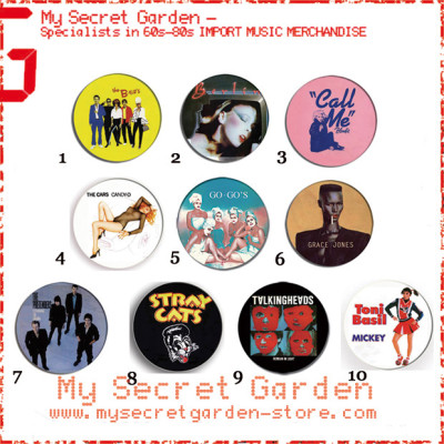 80's New Wave Collection 2 - Pinback Button Badge Set 2 ( or Hair Ties / 4.4 cm Badge / Magnet / Keychain Set )